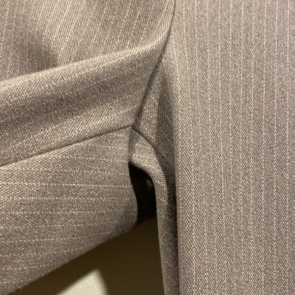 12L Express Columnist Trouser, taupe pinstripes - Picture 2 of 9